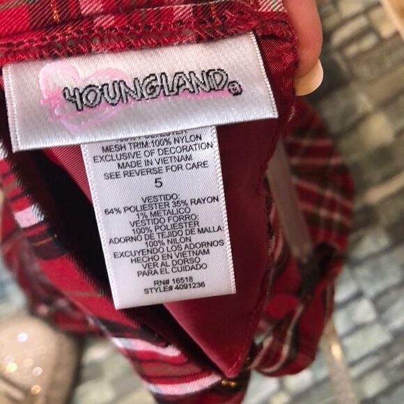 4/$25 Youngland Plaid Dress. Size 5. - Picture 6 of 8